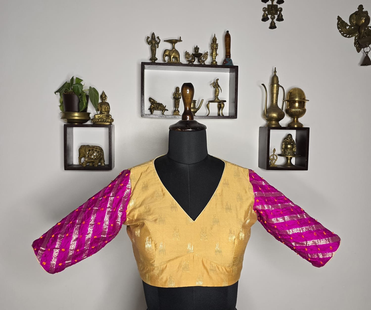 Golden pattern blouse